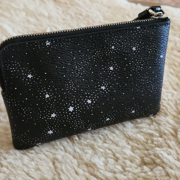 NWOT Coach Witchy Black Stars & Constellation Wristlet Wallet 🖤⭐️
